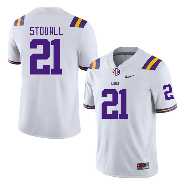 LSU Tigers #21 Jerry Stovall College Football Jerseys Stitched Sale-White